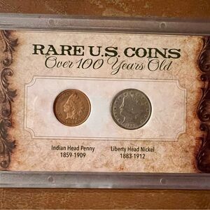 Rare U.S. Coins Over 100 years Old - Indian Head Penny and Liberty Head Nickel
